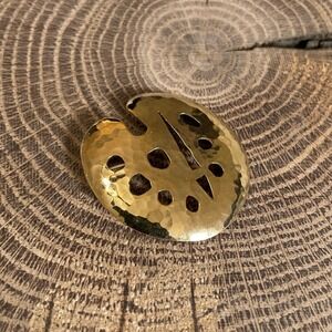 Vintage Signed Joe Schmidlin Artisan‎ 12K Gold Plated Sterling Pin Pendant